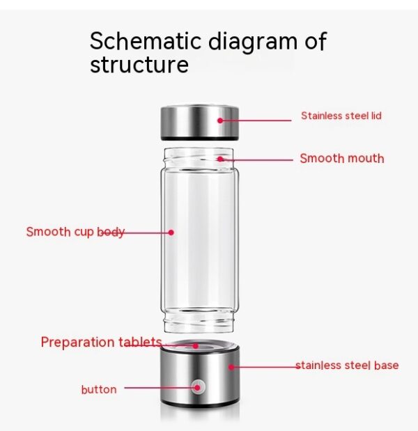 Electric Hydrogen Rich Water Generator Bottle - Image 9