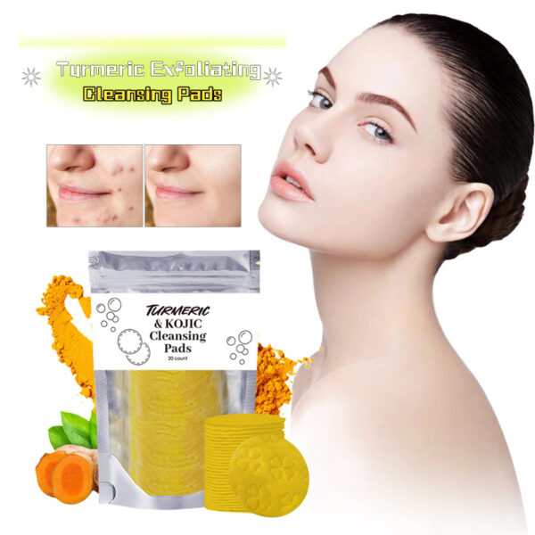 Turmeric Exfoliating Cleansing Pads Compressed Facial Sponges Skin - Image 2