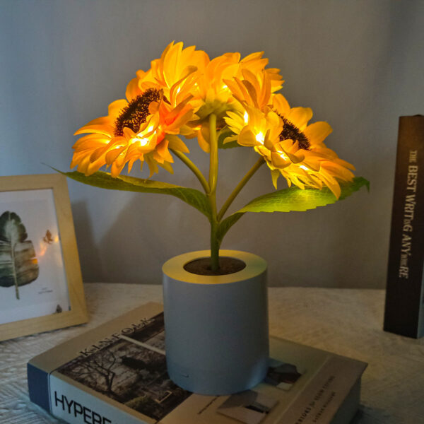 Rechargeable Sunflower Led Simulation Table Lamp - Image 8