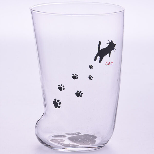 Creative Cute Cat Paws Glass Tiger Paws Mug Office Coffee Mug Tumbler Personality Breakfast Milk Porcelain Cup Gift - Image 2